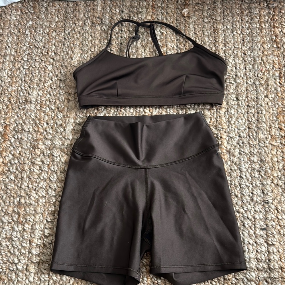 Alo Airlift Sports Bra & Biker Shorts